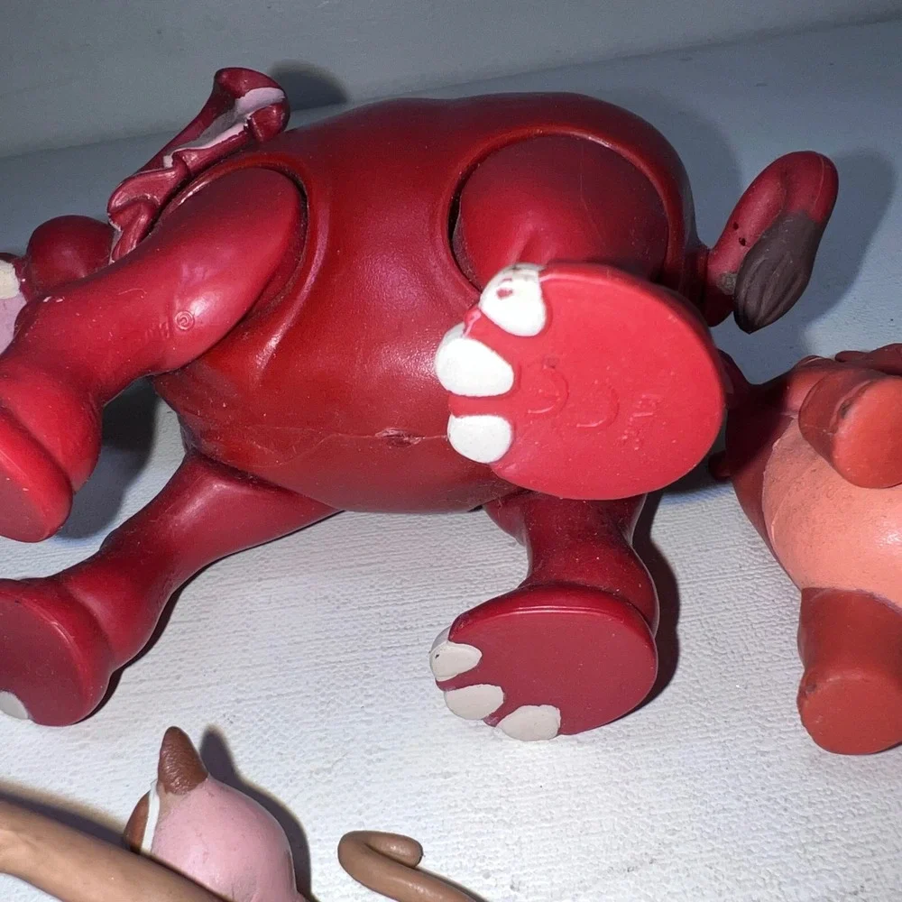Vtg Disney Tarzan Figure Lot Tantor Elephant Terk Rhino 1999 Action Cake Topper